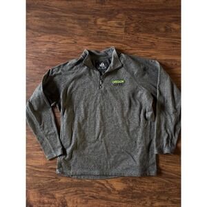 J. America University Of Oregon 1/4 Zip Pullover Women's Medium gray